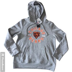 NWT Chicago Bears NFL Team Apparel New Era Gray Hoodie Women's L Retail $59